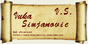 Vuka Simjanović vizit kartica